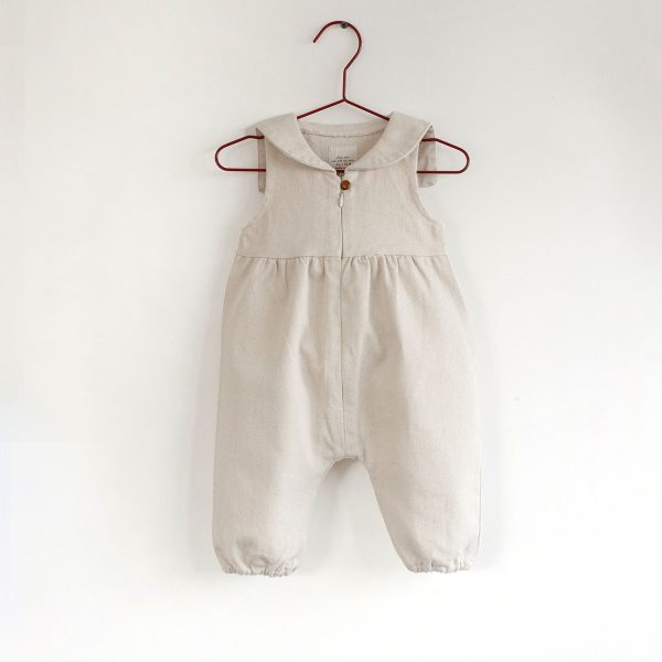 Please Mom Almond Sleeveless Romper Online Hot Sale