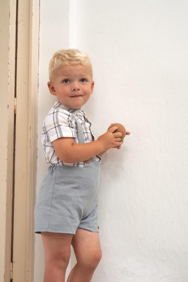 Popelin Mod 10.3 Blue panelled dungarees For Cheap - Image 2