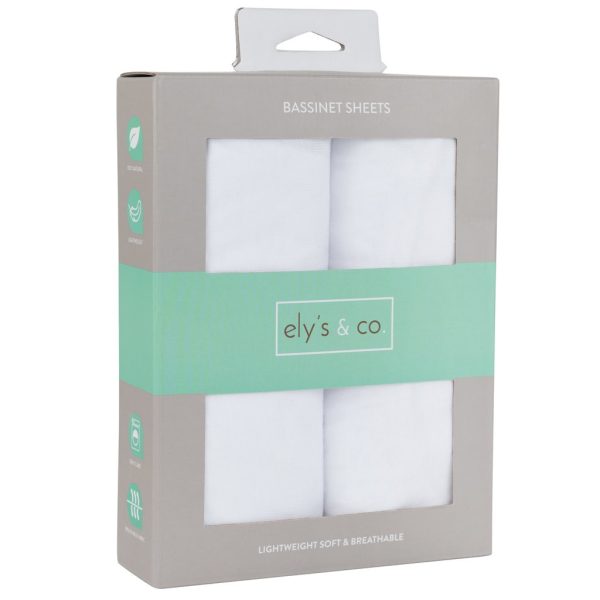 Ely s & Co White Bassinet Sheet Set Online Sale