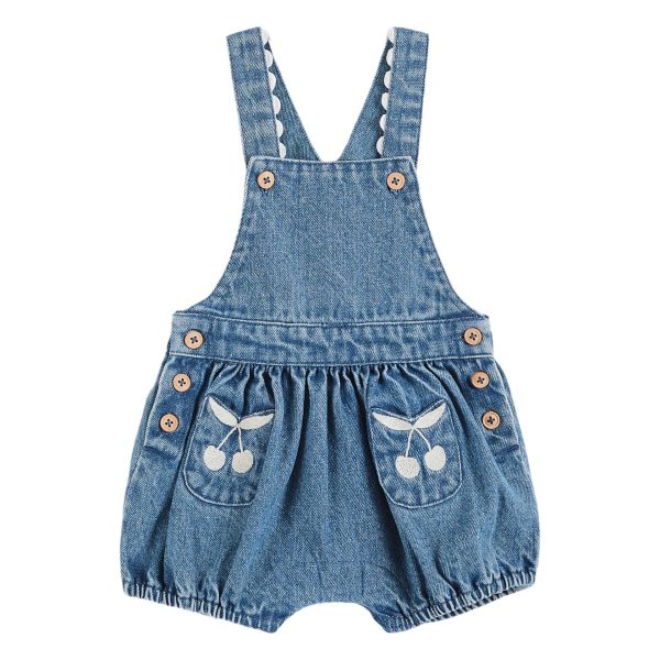 Emile Et Ida Denim Salopette Courte Discount