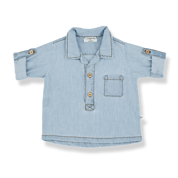 1+ In The Family Humberto Denim L.sleeve Shirt Fashion
