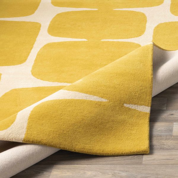 Astor Modern Yellow Wool Carpet Online Sale - Image 4