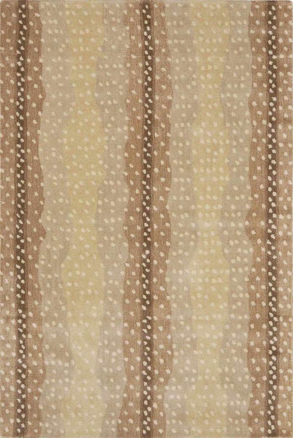 Curdworth Fawn Deer Printed Wool Rug Sale - Image 2