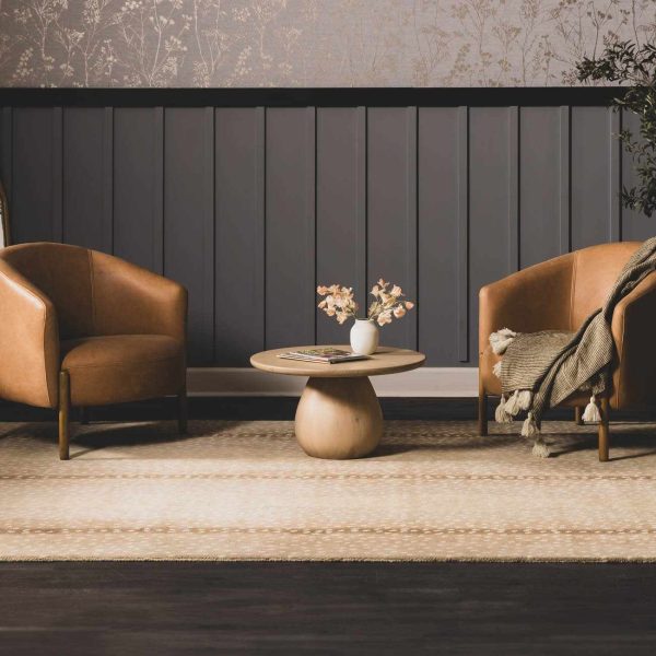 Curdworth Fawn Deer Printed Wool Rug Sale