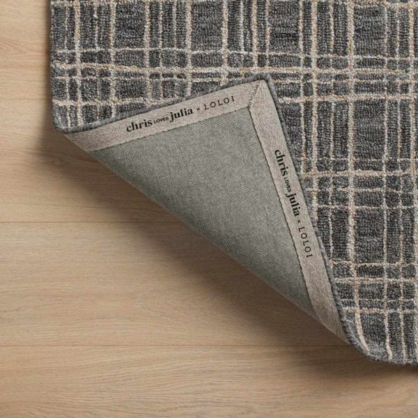 Loloi Polly POL-11 Graphite Pebble Wool Rug Sale - Image 5