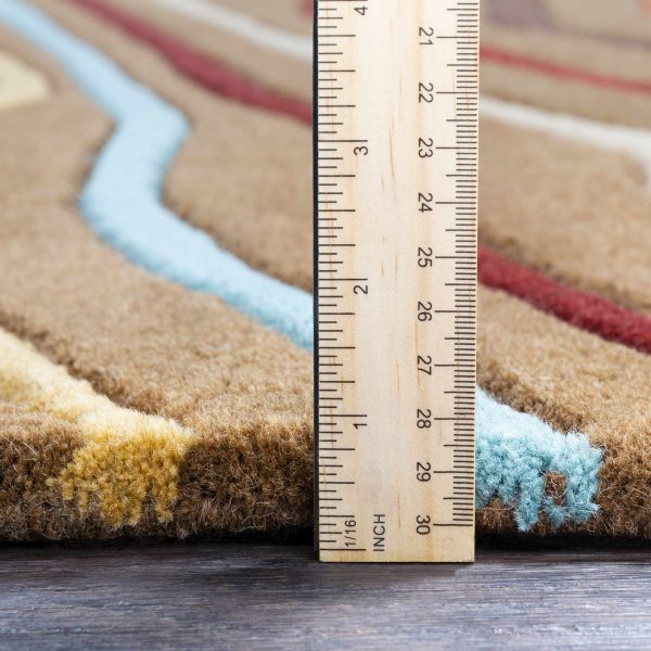 Seminole Canyon Waves Wool Rug For Cheap - Image 3