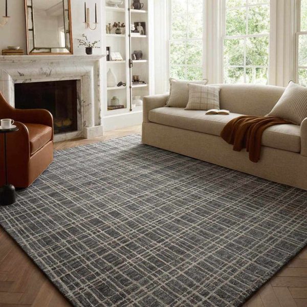 Loloi Polly POL-11 Graphite Pebble Wool Rug Sale