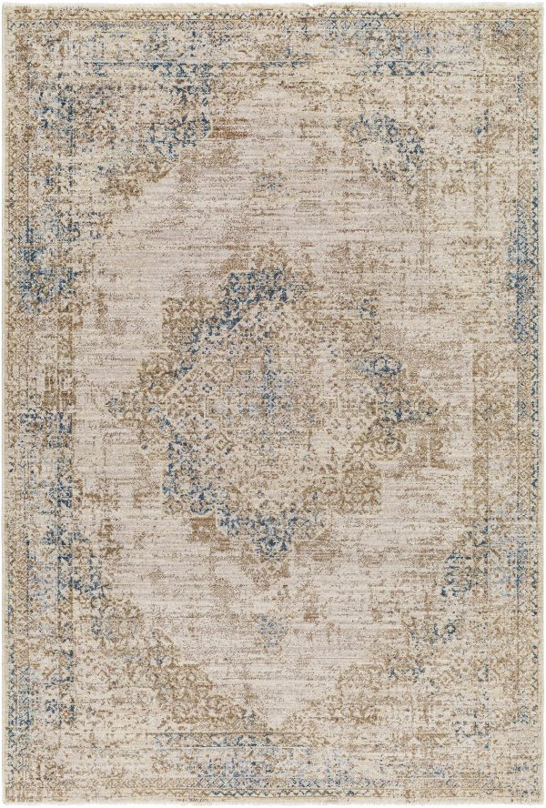 Kosta Beige & Blue Medallion Area Rug Online now