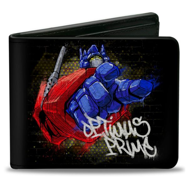 Bi-Fold Wallet - Transformers OPTIMUS PRIME Pointing Pose Tag Black on Sale