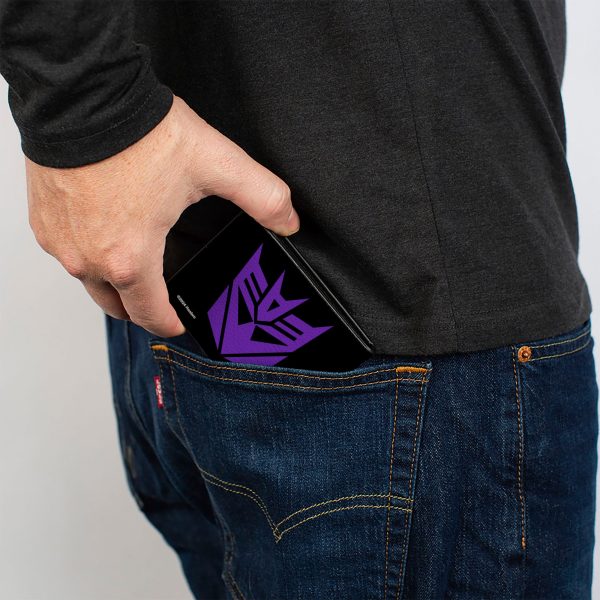 Bi-Fold Wallet - Transformers Decepticon Shield Black Purple Sale - Image 5